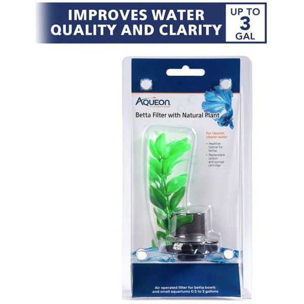 Aqueon Betta Filter with Natural Plant, 1 count-Fish-Aqueon-PetPhenom