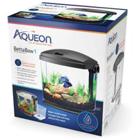 Aqueon BettaBow 1 with Quick Clean Technology Aquarum Kit Black, 1 gallon-Fish-Aqueon-PetPhenom