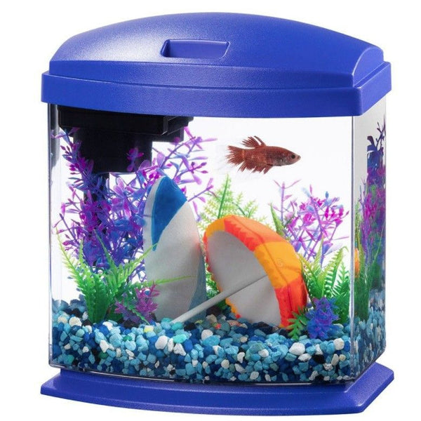 Aqueon LED MiniBow 1 SmartClean Aquarium Kit Blue, 1 gallon-Fish-Aqueon-PetPhenom