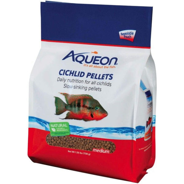 Aqueon Medium Cichlid Food Pellets, 25 oz-Fish-Aqueon-PetPhenom