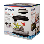 Aqueon MiniBow LED Aquarium Kit 2.5 Gallon White 11.5" x 7.63" x 12.5"-Fish-Aqueon-PetPhenom