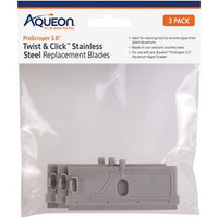 Aqueon ProScraper 3.0 Twist and Click Stainless Steel Replacement Blades, 3 count-Fish-Aqueon-PetPhenom