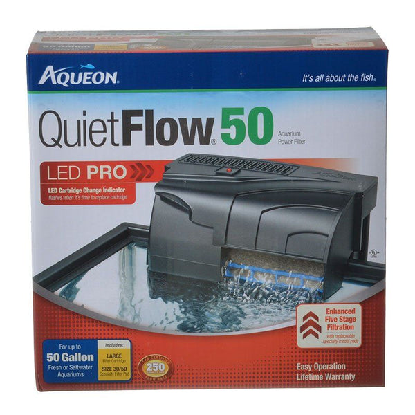 Aqueon QuietFlow LED Pro Power Filter, QuietFlow 50 (Aquariums up to 50 Gallons)-Fish-Aqueon-PetPhenom