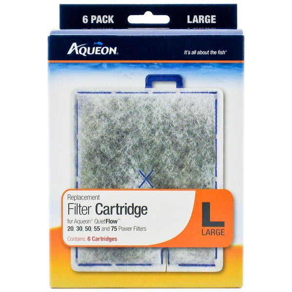 Aqueon QuietFlow Replacement Filter Cartridge, Large (6 Pack)-Fish-Aqueon-PetPhenom
