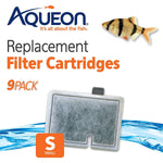 Aqueon Replacement Filter Cartridge 9 pack Small 6.2" x 2" x 6.2"-Fish-Aqueon-PetPhenom