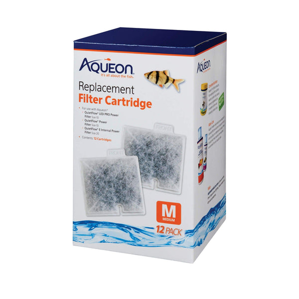 Aqueon Replacement Filter Cartridges 12 pack Medium 4.9" x 2" x 5.7"-Fish-Aqueon-PetPhenom