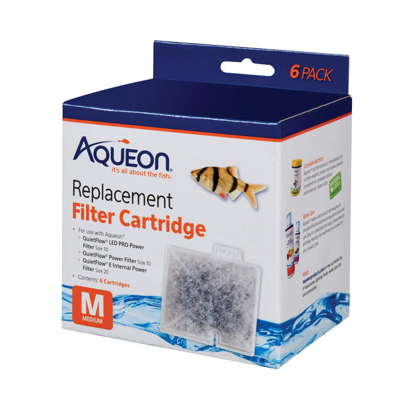 Aqueon Replacement Filter Cartridges 6 pack Medium 4.9" x 2" x 5.7"-Fish-Aqueon-PetPhenom