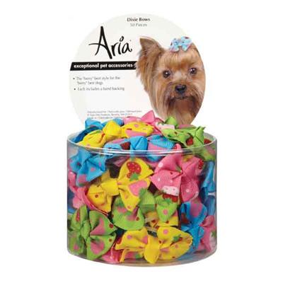 Aria Dixie Dog Bows - Canister of 50-Dog-Aria-PetPhenom