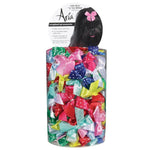 Aria Satin Bows 5/8"-Canister of 100 assorted bows -Satin Bow Dot Ribbon 5/8In Asst-Dog-Aria-PetPhenom