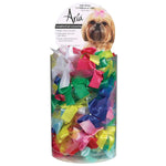 Aria Satin Bows 5/8"-Canister of 100 assorted bows -Satin Bow Tulle Ribbon 5/8In Asst-Dog-Aria-PetPhenom