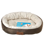 Aspen Pet Oval Nesting Pet Bed - Brown, 20"L x 16"W-Dog-Aspen Pet-PetPhenom