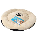 Aspen Pet Round Pet Bed with Paw Applique, 22" Diameter (Assorted Colors)-Dog-Aspen Pet-PetPhenom