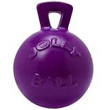 Jolly Pets Tug-n-Toss Heavy Duty Dog Toy Ball with Handle, 8" Large, Purple