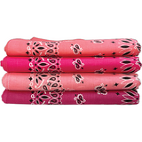BANDANNA Paisley Asst Think Pink 12pk
