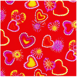 BANDANNA Retro Red Hearts 12pk