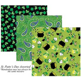 BANDANNA St Patty's Day Assorted 12pk