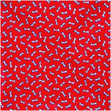 BANDANNA Tossed Bones Red 12pk