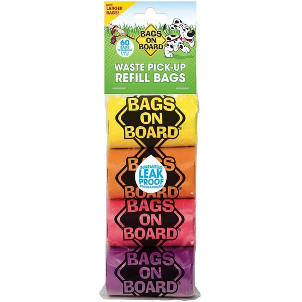 Bags on Board Colored Waste Pick-Up Bags , 60 count-Dog-Bags on Board-PetPhenom