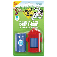 Bags on Board Fire Hydrant Dispenser and Pick-up Bags 30 bags Red-Dog-Bags on Board-PetPhenom