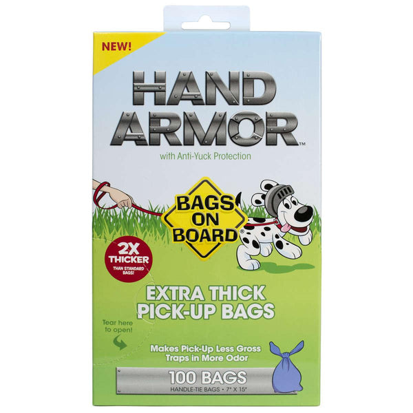 Bags on Board Hand Armor Pick-Up Bags with Anti-Yuck Protection 100 Count Blue-Dog-Bags on Board-PetPhenom