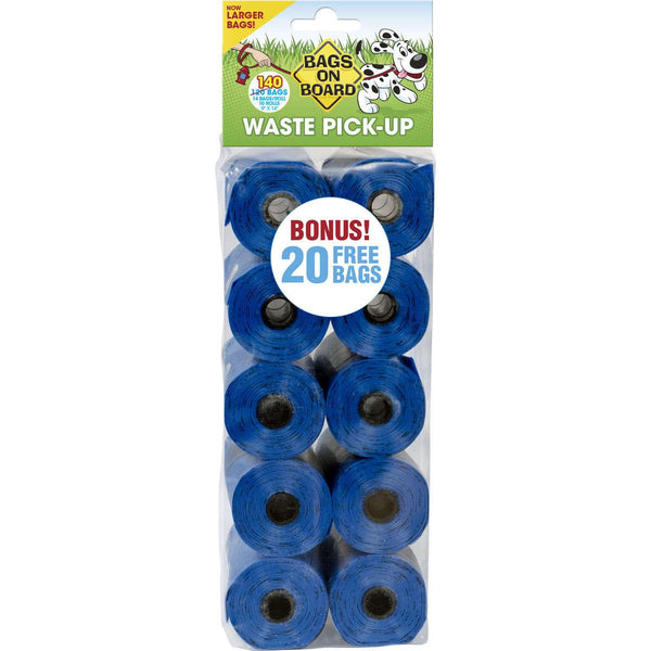 Bags on Board Waste Pick-Up Refill Bags 140 count Blue-Dog-Bags on Board-PetPhenom