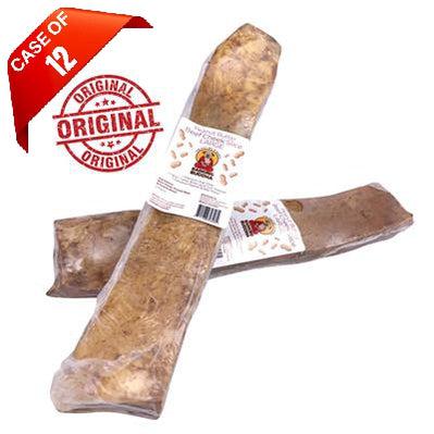 Barking Buddha Peanut Butter Beef Cheek Slice Large Wrapped 12/case-Dog-Barking Buddha-PetPhenom