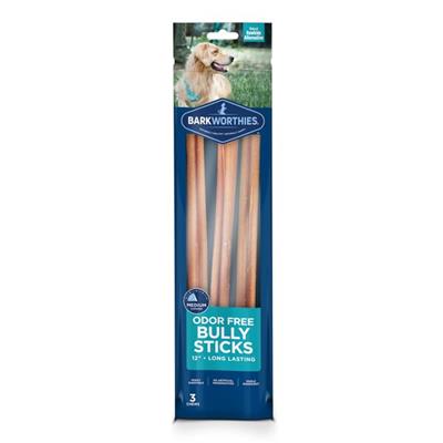 Barkworthies Bully Stick Odor Free SURP by Barkworthies -12” 3-Pack-Dog-Barkworthies-PetPhenom