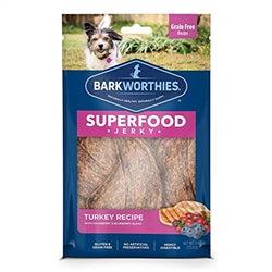Barkworthies Turkey Jerky Recipe with Blueberry & Cranberry Blend 2-pk.-Flow Pack Sold As Whole Case Of: 20-Dog-Barkworthies-PetPhenom