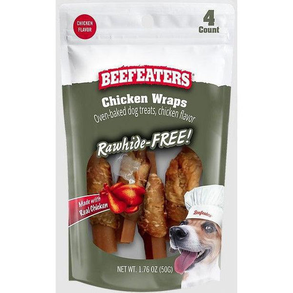 Beefeaters Rawhide Free Oven Baked Chicken Wraps, 4 count-Dog-Beefeaters-PetPhenom