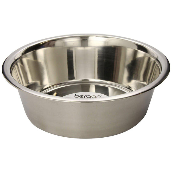 Bergan Stainless Steel Bowl 17 cups Silver 11.2" x 11.2" x 4"-Dog-Bergan-PetPhenom