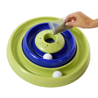 Bergan Turbo Catnip Hurrican Cat Toy Blue / Green 16" x 16" x 3.8-Cat-Bergan-PetPhenom