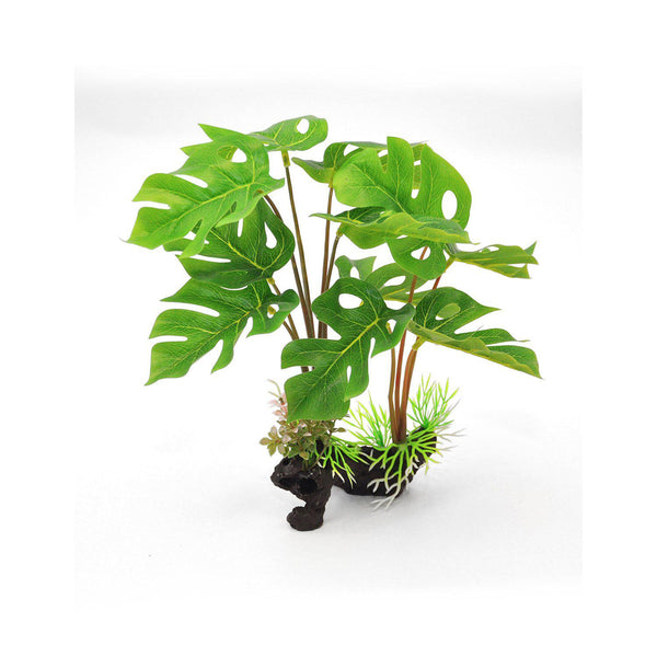 BioBubble Decorative Split Leaf Green 6" x 3" x 12"-Small Pet-BioBubble-PetPhenom