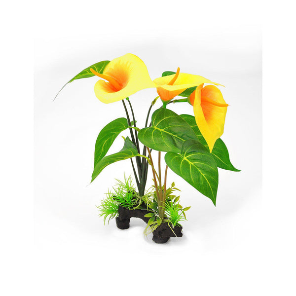 BioBubble Decorative Yellow Lilly Yellow 6" x 3" x 12"-Small Pet-BioBubble-PetPhenom