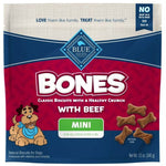 Blue Buffalo Classic Bone Biscuits with Beef Mini, 12 oz-Dog-Blue Buffalo-PetPhenom
