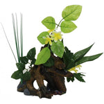 Blue Ribbon Chestnut with Plants Aquarium Ornament, Large - 7.5"L x 6"W x 10"H-Fish-Blue Ribbon Pet Products-PetPhenom