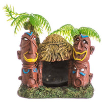 Blue Ribbon Exotic Environments Betta Hut with Palm Trees Aquarium Ornament, 3.75"L x 2.75"W x 3.25"H-Fish-Blue Ribbon Pet Products-PetPhenom