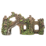 Blue Ribbon Exotic Environments Cobblestone Castle Walls Aquarium Ornament, 10"L x 3.5"W x 5.5"H-Fish-Blue Ribbon Pet Products-PetPhenom