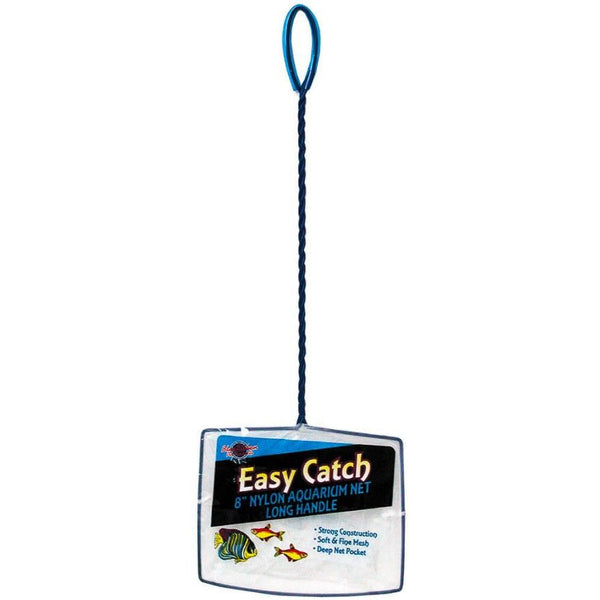 Blue Ribbon Pet Easy Catch Soft and Fine Mesh Aquarium Net with Extra Long Handle, 1 count (8"W Net)-Fish-Blue Ribbon Pet-PetPhenom