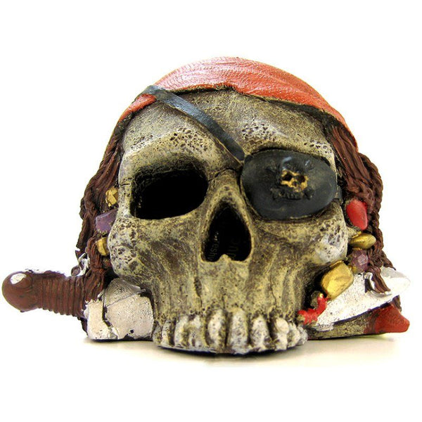 Blue Ribbon Pirate Skull Ornament, 4" Tall-Fish-Blue Ribbon Pet Products-PetPhenom