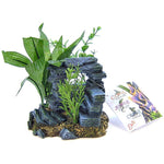 Blue Ribbon Rock Arch with Plants Ornament, Small - 5.5"L x 4"W x 5.5"H-Fish-Blue Ribbon Pet Products-PetPhenom