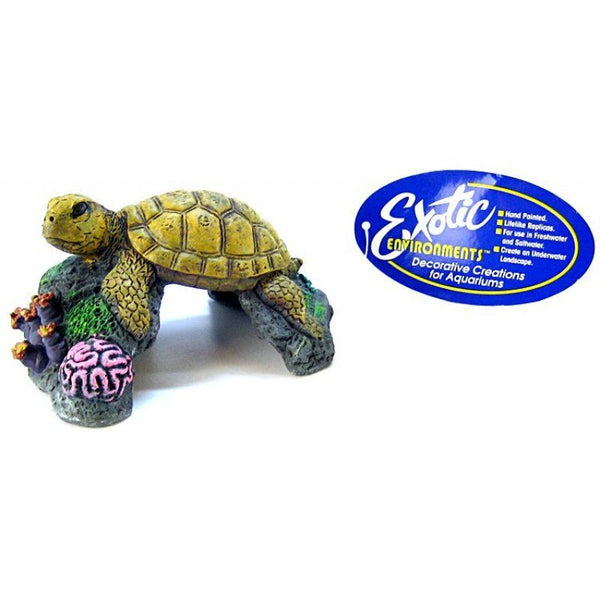 Blue Ribbon Sea Turtle Ornament, 5"L x 4"W x 2.5"H-Fish-Blue Ribbon Pet Products-PetPhenom