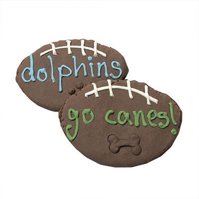 Bubba Rose Biscuit Co. Custom Footballs - Not Wrapped - Carob Lettering-Dog-Bubba Rose Biscuit Co.-PetPhenom