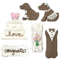 Bubba Rose Biscuit Co. Wedding Collection -Bride & Groom Bones (case of 12)-Dog-Bubba Rose Biscuit Co.-PetPhenom