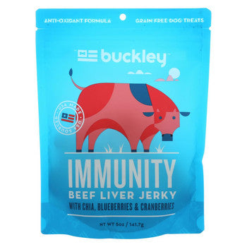 Buckley Jerky - Immunity - Beef Liver - 5 oz - case of 6-Dog-Buckley-PetPhenom