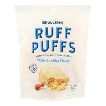 Buckley Pet Ruff Puffs White Cheddar - Case of 8 - 4 OZ-Dog-Buckley-PetPhenom