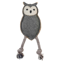 DOOG Country Tails Owl Chew Toy Grey 6.3" x 1.18" x 3.14"-Dog-DOOG-PetPhenom