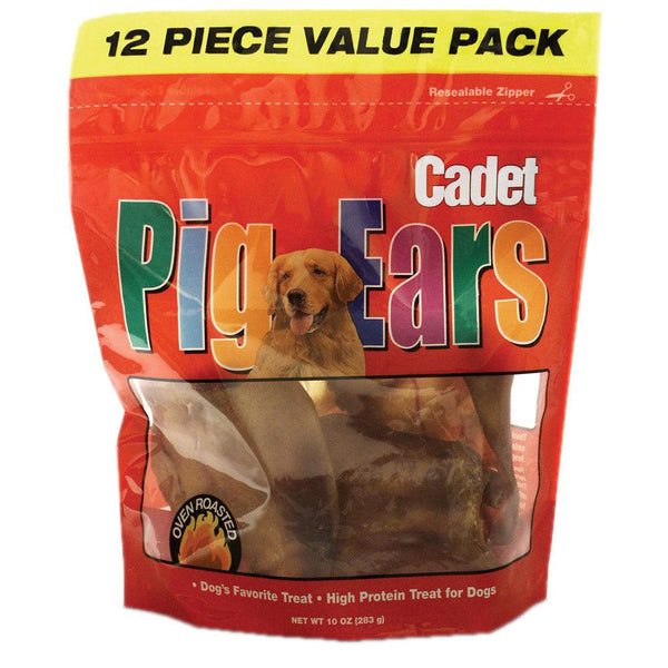 Cadet Natural Pig Ears 12 pack-Dog-Cadet-PetPhenom