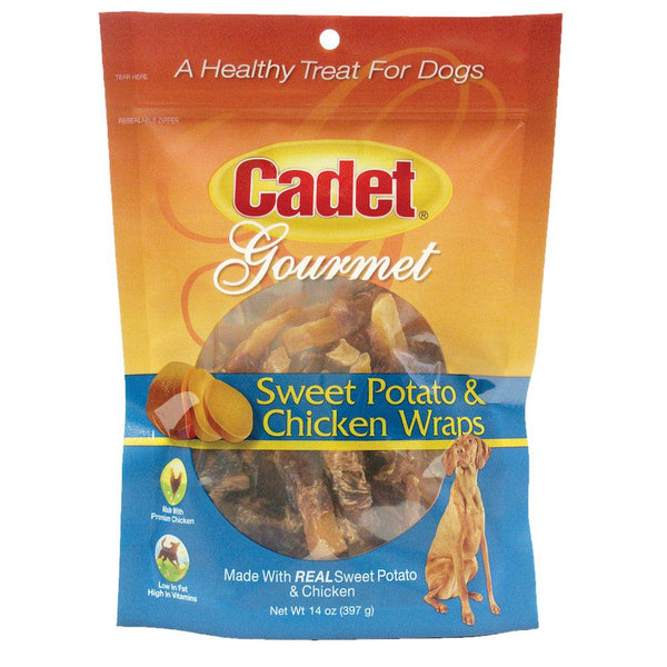 Cadet Premium Gourmet Chicken and Sweet Potato Wraps Treats 14 ounces-Dog-Cadet-PetPhenom