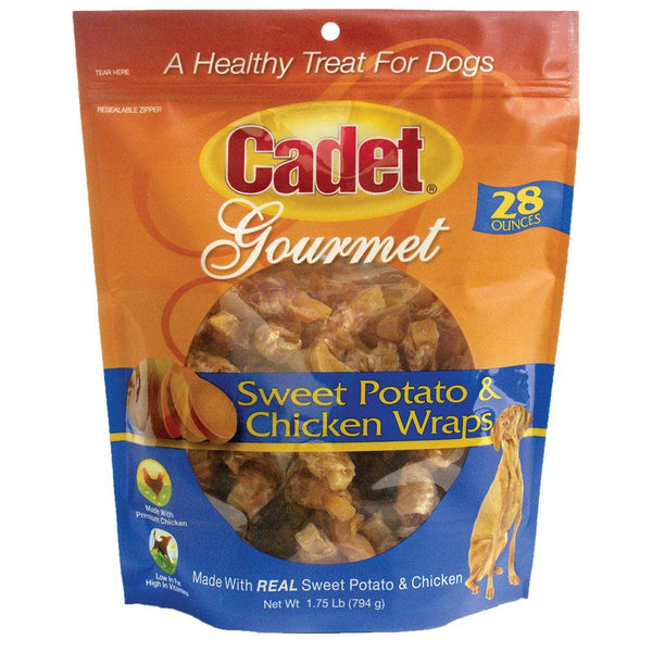 Cadet Premium Gourmet Chicken and Sweet Potato Wraps Treats 28 ounces-Dog-Cadet-PetPhenom