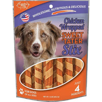 Carolina Prime Chicken Wrapped Sweet Tater Stix, 12 oz-Dog-Carolina Prime-PetPhenom